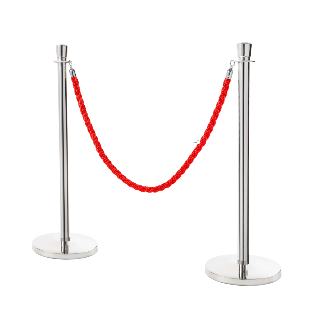 Avdelningsstolpe med rep – Röd
