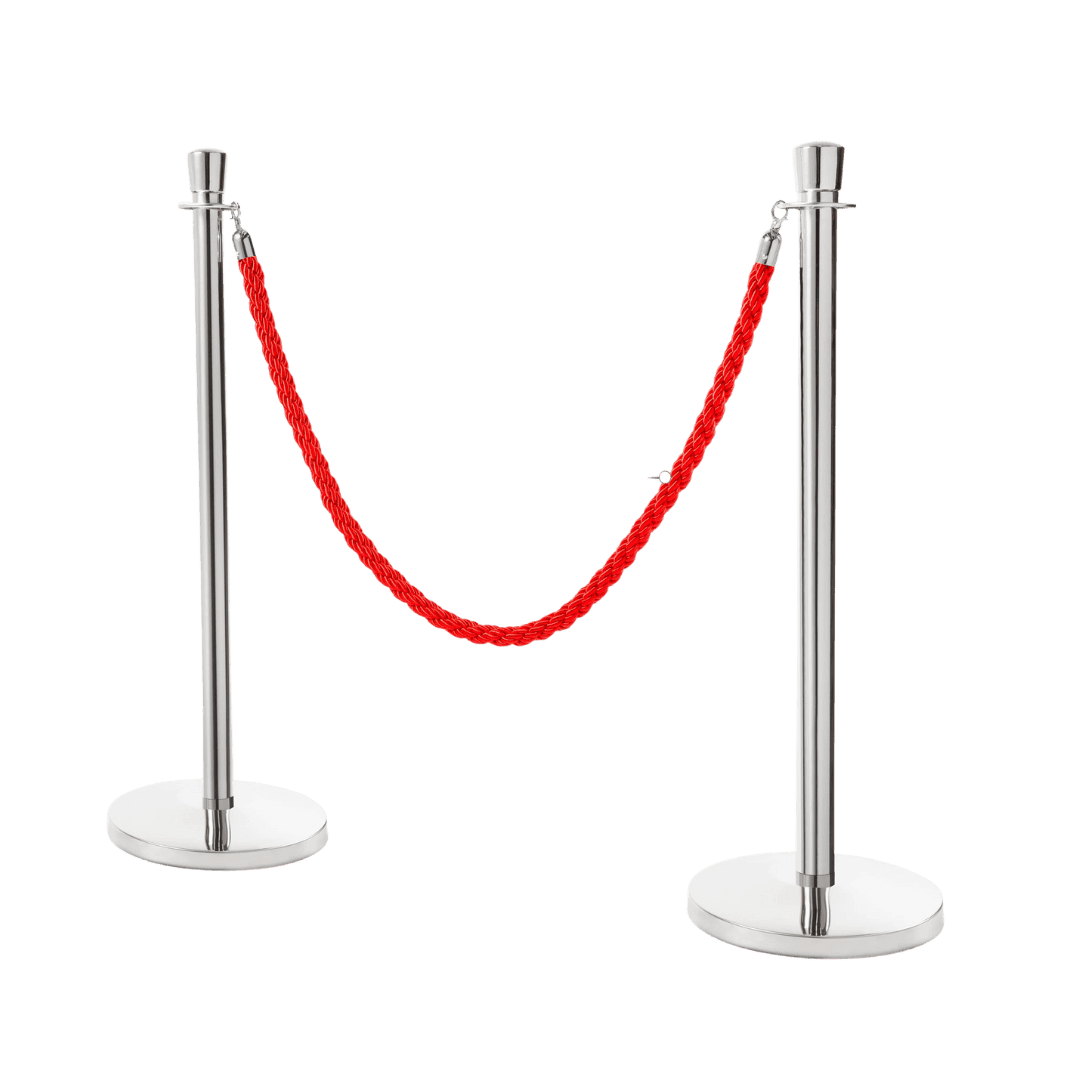Avdelningsstolpe med rep – Röd