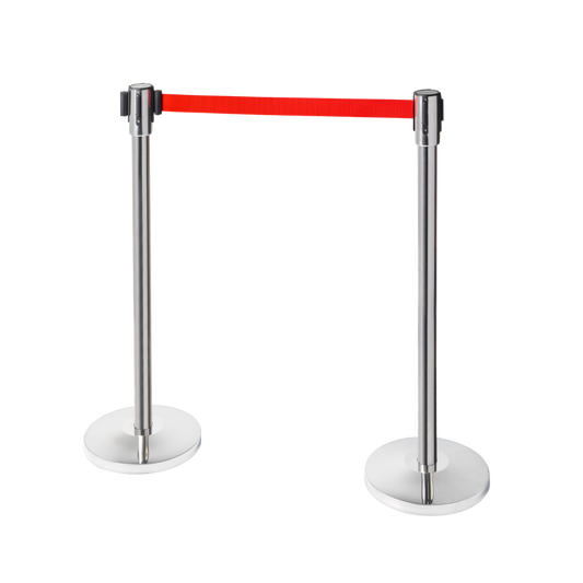 Avdelningsstolpe med rem – Röd