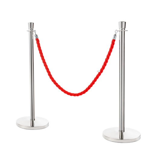 Avdelningsstolpe med rep – Röd