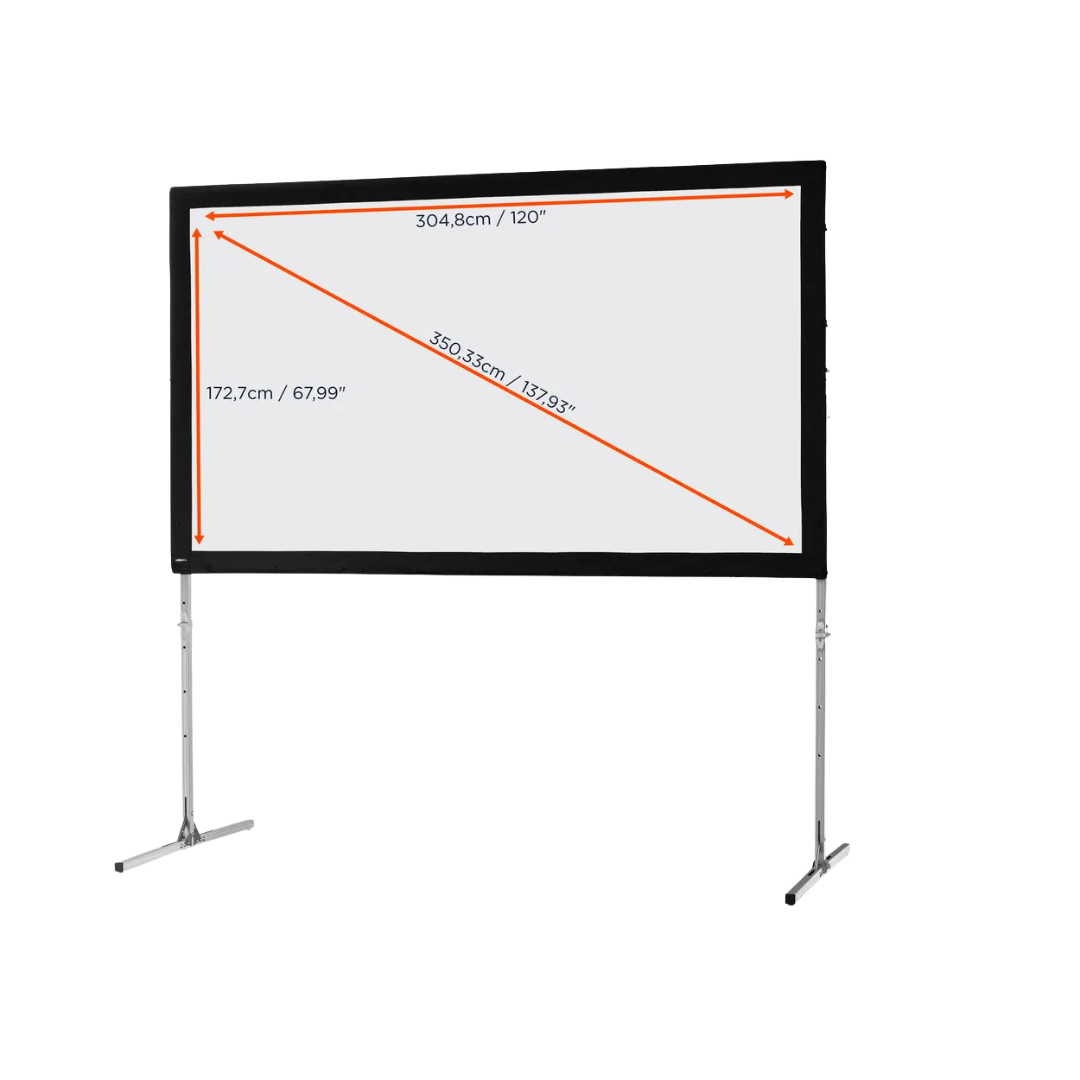 Celexon ramspänd projektorduk 304×172 cm – frontprojektion