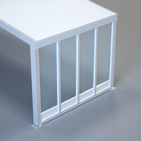 Glasfasad (pris per löpmeter)