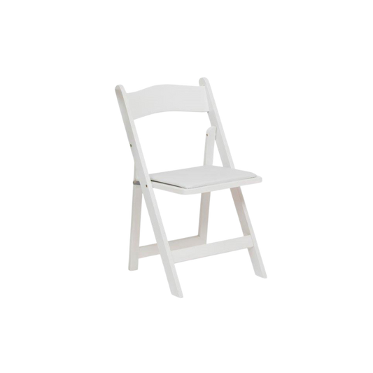 Klappstol med dyna (Vit)