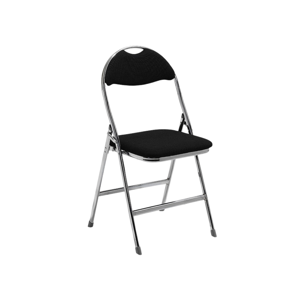 Konferensstol - Svart tyg & Krom