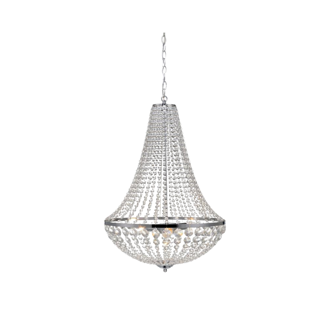 Kristallkrona Ø50/H68 cm – Krom