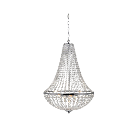 Kristallkrona Ø50/H68 cm – Krom