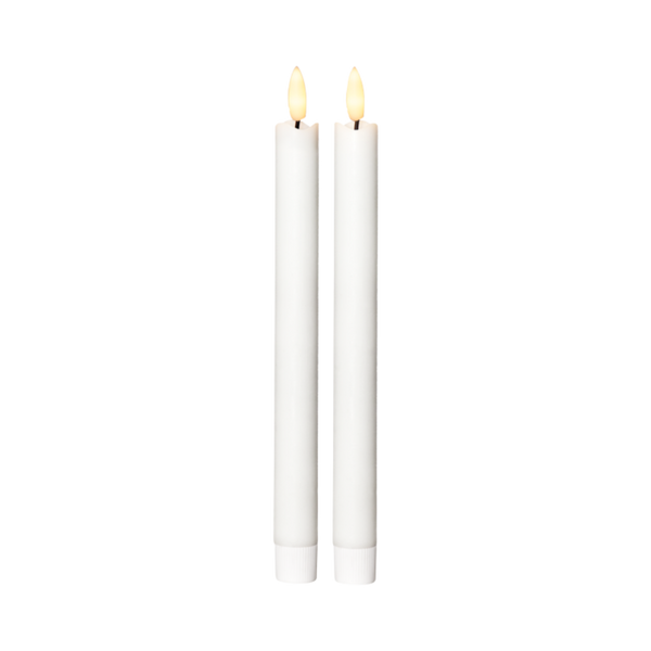 LED Antikljus H25 cm – Vit