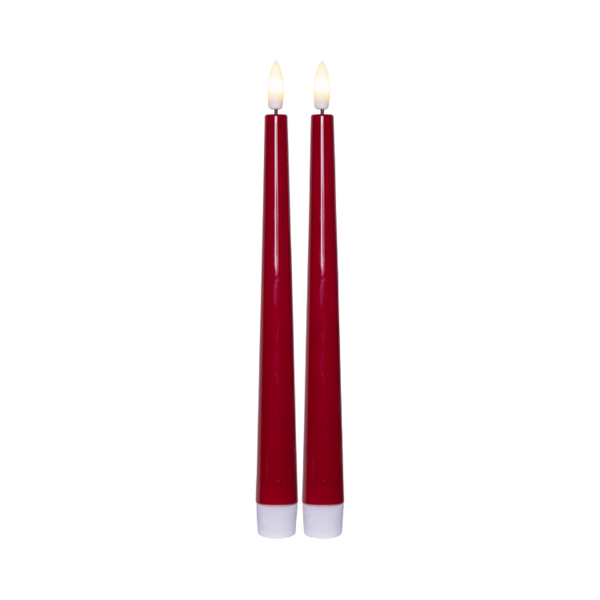 LED Antikljus H26 cm – Röd
