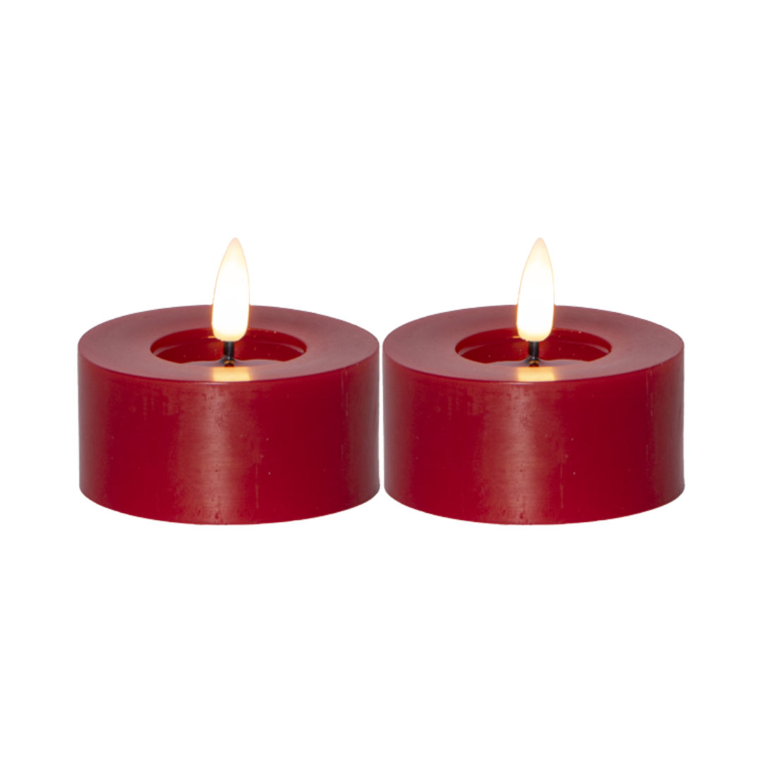 LED Värmeljus H5,5 cm – Röd