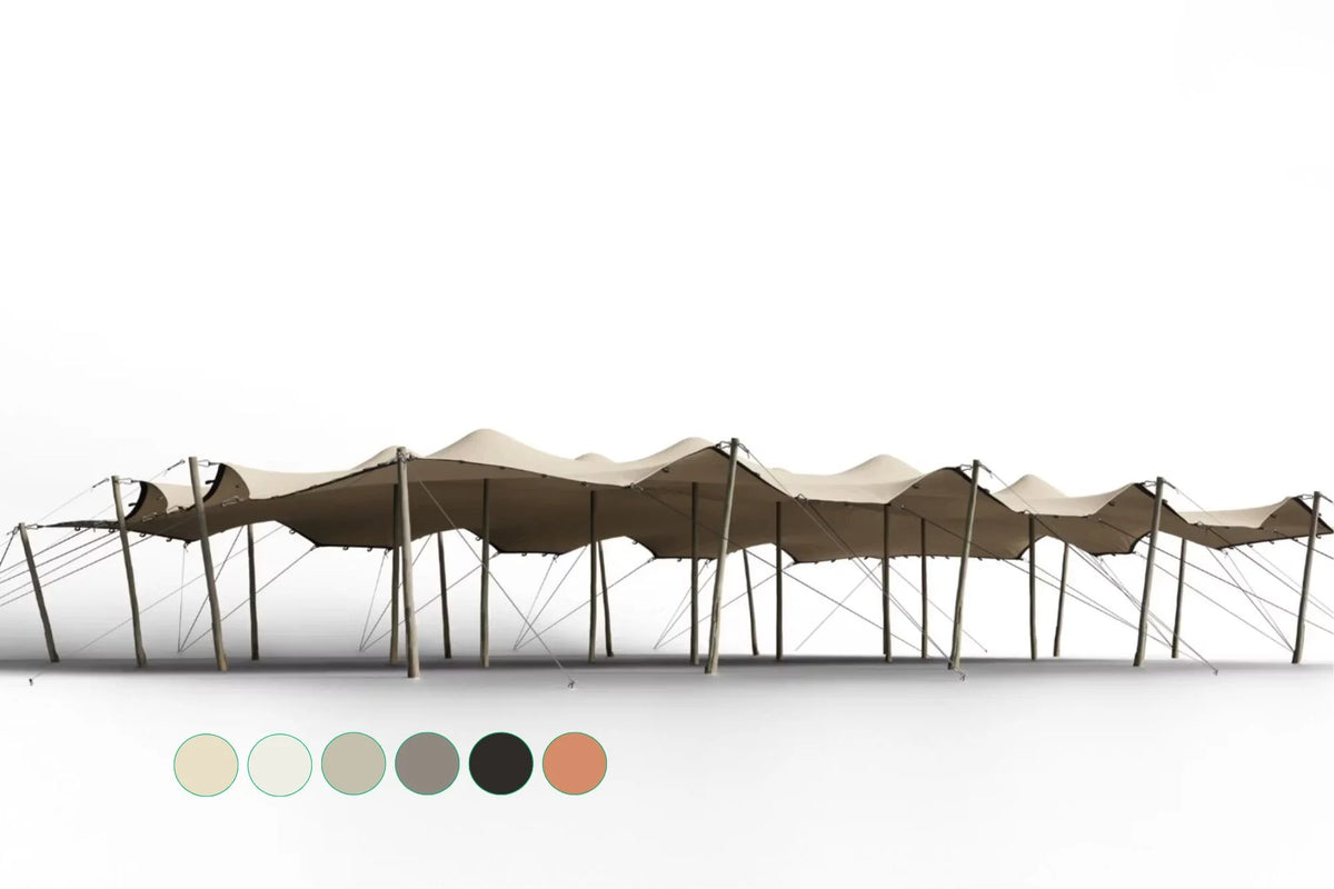 Stretchtält 15x20 m – Sand