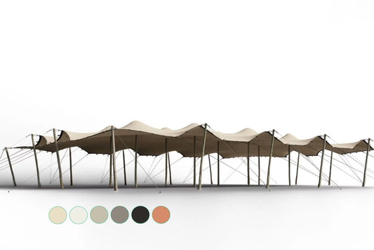 Stretchtält 15x20 m – Sand