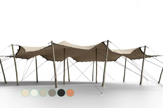 Stretchtält 8,5x30 m – Sand